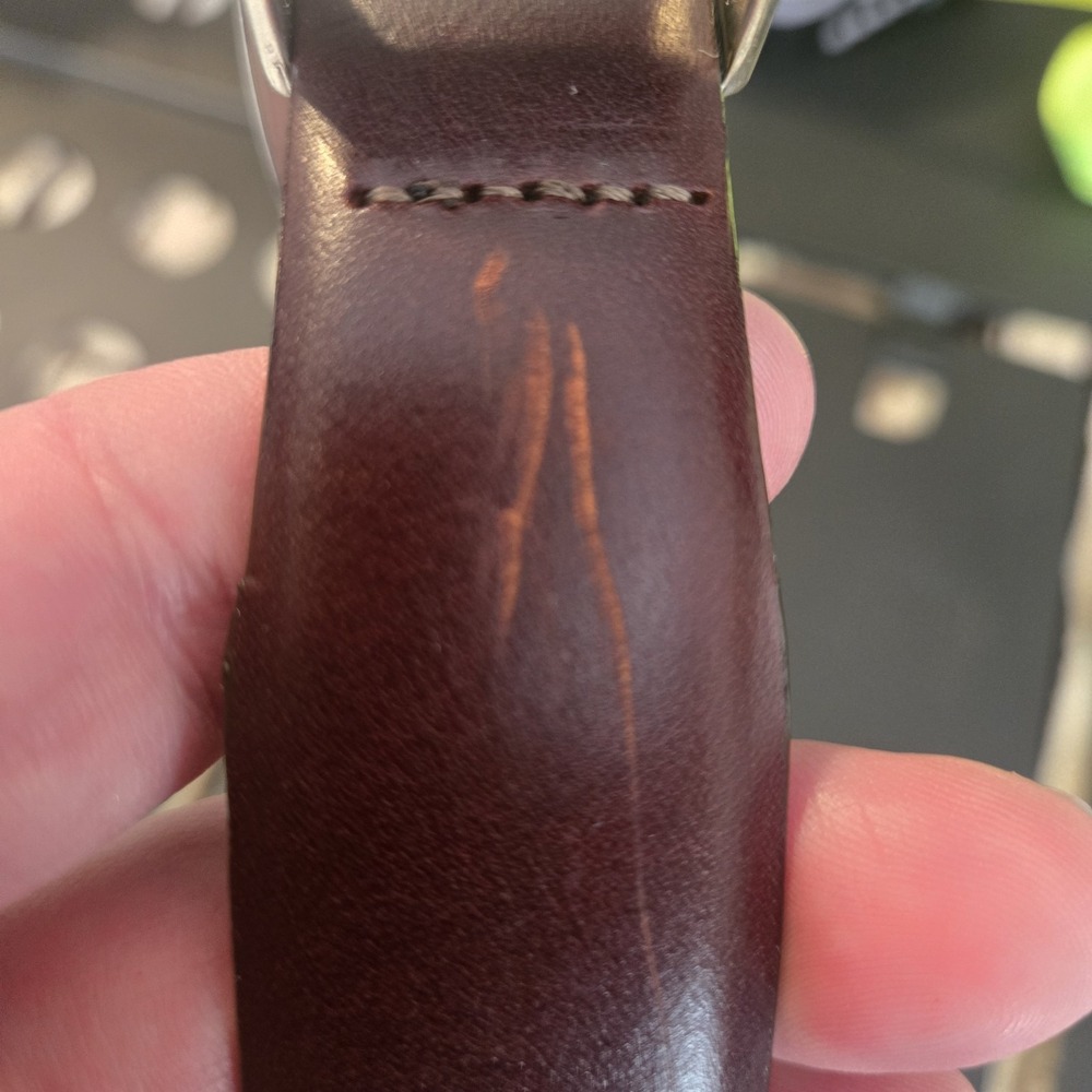 Brighton Leather Belt Sz 36 Brown Western Concho‎ Silver Buckle Boho Rodeo Flaw - Picture 8 of 16